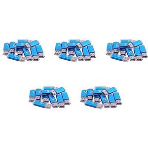 Goufride 50 x USB Memory 2.0 Memory Stick Flash Drive 128MB Gift Blauw