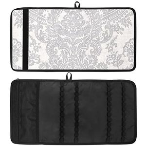 Potlood Wrap, Reizen Tekening Kleurpotlood Roll Organizer voor Artiest, Potloden Pouch Case Batik Zilver