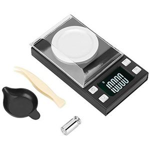 Duokon Digitale elektronische weegschaal, 0,001 g, zeer nauwkeurige draagbare mini-lcd-zak-elektronische weegschaal voor het wegzetten van sieraden, gouddiamant-pillen koffiegist, thee (100 g/0,001 g)