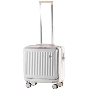 Koffer Eenvoudige koffers Luchtreisbagage Kleine cijferslotbagage Koffer 180 ° voorklep Volledig open trolleybagage lichtgewicht