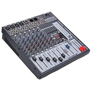 Audio DJ-mixer 8-kanaals mixer dj-controller Soundboard met 24 DSP-effecten USB Bluetooth XLR Jack Aux-ingang Podcast-apparatuur