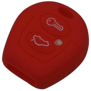 Afstandsbediening Autosleutel Siliconen Hoes Case voor Seat Ibiza Leon Toledo Mii Altea Cordoba Arosa Alhambra Exeo FR copa voor VW voor Sharan-red