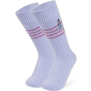 Disney Bedsokken voor dames - warme Stitch Baby Yoda pantoffels sokken - antislip eenheidsmaat - cadeau voor vrouwen (Ih Oh Paarse)