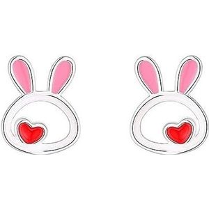 Konijn oorbellen vrouwelijk licht luxe niche design gevoel van het geboortejaar van het hart konijn oorbellen