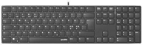 SPEEDLINK - Riva Slim Metal Scissor Keyboard - Nordic Layout - Bedraad - Volledig
