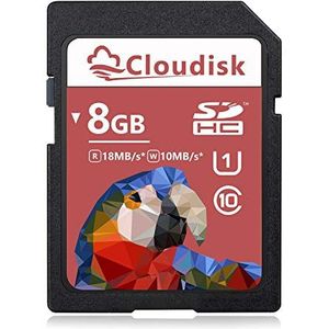 Cloudisk 8 GB SD-kaart SDHC-geheugenkaart, UHS-I U1 Klasse 10