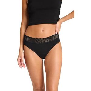 Modibodi menstruatie ondergoed sensuele hi taille bikini lekvrij super absorptievermogen 50 ml Zwart, Zwart, 42 grote maten