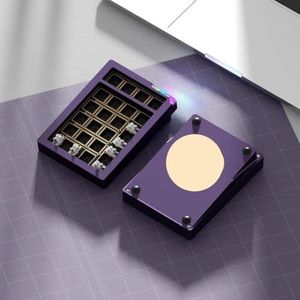 Stars21 Draadloos RGB Hot Swappable Toetsenbord Tri Mode Aluminium Toetsenbord Met 800mAh Compatibel Met QMK En VIA Compatibel met PC Accessoires Gift (Paars)