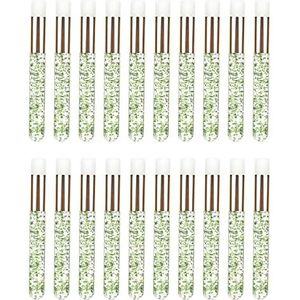 20 Stuks Wimper Shampoo Borstels Cosmetische Wimper Cleaner Peel Off Remover Tool Groen Groen Goud