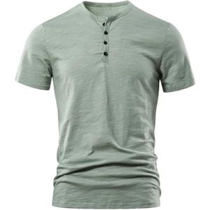 Dvbfufv Mannen Zomer Korte Mouw Casual T-shirts Mannelijke Mode Trendy Basic Shirt, Leger En8, S
