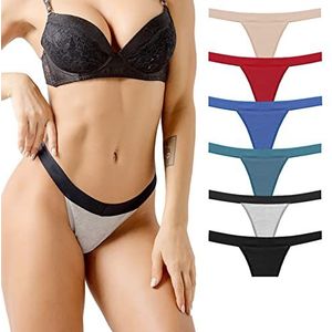 KAXIAA 6 Pack Dames Menstruatie Slipje, Slips Absorbentie Menstruatie Ondergoed voor Vrouwen Katoenen Slipje Comfortabele Gemakkelijk Schone Slips, Zwart, M