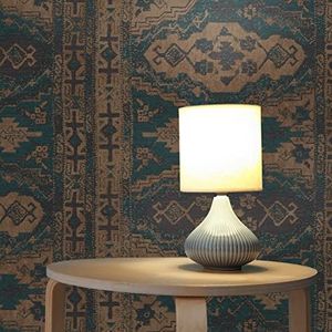 TADESSI Behang Vintage M1-No.1607 vliesbehang blauw bruin structuur Oosters voor woonkamer slaapkamer keuken