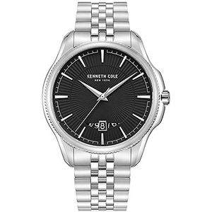 Kenneth Cole New York Modern klassiek horloge voor heren, zilver/zwart, Klassiek, Modern