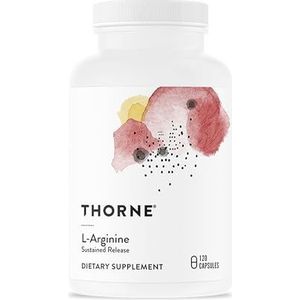 Thorne L-Arginine - met Verlengde Afgifte ter Ondersteuning van de Gezondheid van het Hart, de Productie van Stikstofmonoxide en een Optimale Bloedstroom - 120 Capsules