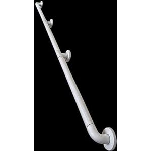 Stalen leuningen, antislip trapleuning, opstaprails voor huis, tuin, gang, loft, vangrail terrasleuningen, wandmontage, barrièrevrije trapgreep voor ouderen (wit, 100 cm)