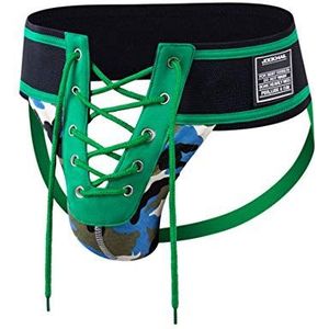 JOCKMAIL Sexy Heren Jock Strap Athletic Supporter Brede Riem Comfortabele Mannen Sport Ondergoed Slips voor Sport, Groen, M