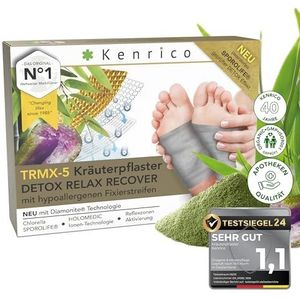 KENRICO TRMX-5 Kruidenpleister pleister voor ontgiften [100% natuurlijk] ontgiftingspleister Detox Relax Recover Ontgifting Pads Voeten Detox Pleister Lichaam ontgiften Voetpleister Patch Voet