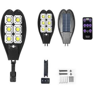 Zonne-straatverlichting, 3000W Outdoor LED Solar Light 3 Modi Waterdichte Solar Lamp 300COB Tuinverlichting Afstandsbediening Straatlantaarns Met bewegingssensor(Set A)