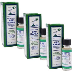 3 x massageolie 3 ml – Cap Kapak Axe Brand – sport, spieren, krampen, gewricht – etherische olie