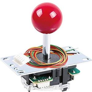 SANWA JLF-TP-8YT Originele Joystick Rood - voor Arcade Jamma Game 4 & 8-voudig verstelbaar, compatibel met Catz Mad SF4 Toernooi Joystick (Red Ball Top) S@NWA