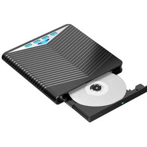 USB3.0 Dvd-brander Met USB/Type-C-poorten, 5-in-1 Schijflezer/-herschrijfstation