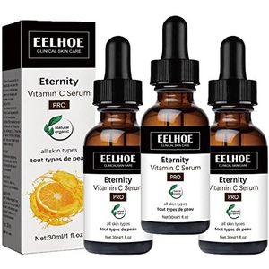 Eelhoe Eternity Vitamin C Serum, EELHOE Collagen Boost Anti Aging Serum Vitamin C, Vitamin C Serum for Face Dark Spots Corrector with Hyaluronic Acid (3 PCS)