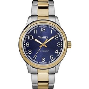 Timex TW2R36600 herenhorloge met kwartsuurwerk, analoog display en roestvrij stalen horlogeband.
