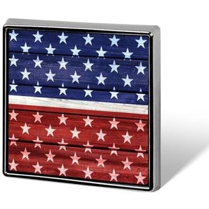 USA Vlag Elementen op Hout Vierkante Pin Badge Mode Revers Badge Broche Art Pin Decoratief voor Jassen Rokken Tassen Pak