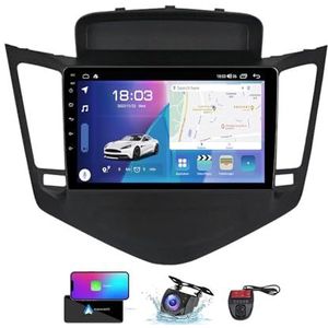 Android 13 Autoradio 2 DIN Compatibel met Chevrolet Cruze J300 2008-2014 9 Inch Touchscreen Carplay Android Auto met Bluetooth 5.0/FM RDS/Bediening op het stuur/Achteruitrijcamera(NF-7)