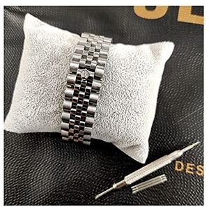 Horlogebandje Horloge Accessoires Staalband Mannelijke 20mm Sport Waterdicht voor Rolex Luxe Serie Vijf Kralen Volledige Solid Band Dames Horlogeband Vervanging (Color : Q1, Grootte : 20mm)