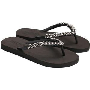 Doucheschoenen, Antislip rubberen pantoffels for dames – Comfortabele mop sandalen for buiten(Silver,39 EU)