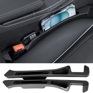 WWITH 2 stuks Autostoelvullingen voor Aygo X Crossover 2021 2022 2023 2024+, autostoelsleuven vulstrips lekcontrole accessoires, A zwart