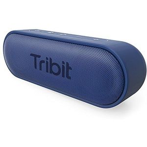 Tribit XSound Go Bluetooth-luidspreker, draagbare luidspreker, IPX7, waterdicht, 12 W, draadloze luidspreker met bas+, 24 uur speeltijd, 20 m bluetooth-bereik (Blue)