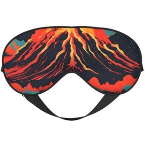 sttung Volcano Print Travel - Friendly Sleep Soft Eye Mask: Compact, lichtgewicht, verstelbare riem