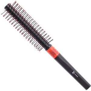 Kobe Economy Quiff Roller - Kleine ronde haarborstel voor heren - 8 rijen balvormige haren, 10 mm vat voor het creëren van geweldige golven. Kan ook worden gebruikt voor het rechttrekken van haar.