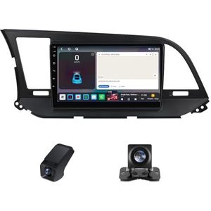 Android 13 Autoradio geldt voor Hyundai Elantra 6 2018-2020 9 inch Touchscreen Autoradio met Wireless Carplay Android Auto Navi GPS Bluetooth FM/RDS Radio+Telecamera Achterkant(A,NF-1)
