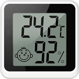 Mini LCD Digitale Thermometer Hygrometer Elektronische Temperatuur Hygrometer Sensor Meter Huishoudelijke Thermometer Nauwkeurige Monitor(Black D-C and F)