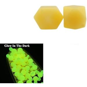 10 stks Lichtgevende 11mm 13mm 17mm Zeshoek Siliconen Kralen Losse Glow in The Dark BPA Gratis Markering DIY Ketting voor Kinderen