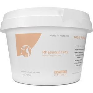 Fatima's Garden Rhassoul Klei - Natuurlijke Detox Klei voor Huid & Haar, 425g