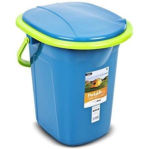 Green Blue GB320 Campingtoilette 19L Mobile Toiletteneimer Reisetoilette Toilette Eimertoilette Mobil Camping (Türkis/Limone)