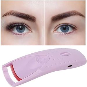 Verwarmde Wimperkruller, Verwarmde Wimperkruller Siliconen Type-c Opladen Langdurige Elektrische Wimperkruller voor Meisje Paars (Paars)