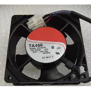 TA450 A30135-89 12cm 5-Wire Metal Fan - AC230V 0.130A, 120x120x38mm Solution