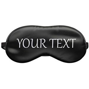 Slaapmasker Reis Relax Ogen Bedekking Bed Emoji Dutje Blinddoek Zijn Zwart Jouw Tekst Op Aanvraag [042]