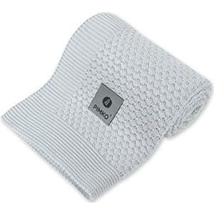 PIMKO 100% bamboedekentje, gebreide babydeken, knuffeldeken voor jongens en meisjes, zacht en behaaglijk, ideaal voor thuis en mensen met een allergie, natuurlijke afmetingen 80x100 cm