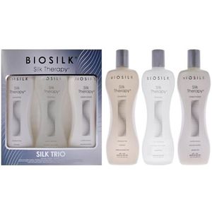 Biosilk Silk Therapy Trio Set for Unisex 3 Pc 12oz Biosilk Therapy Shampoo, 12oz Biosilk Therapy Conditioner, 12oz Biosilk Therapy Serum