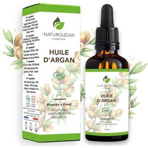 BIO Arganolie 100%, Puur en Natuurlijk, Koudgeperst – Extra Vierge - Hydraterende Verzorging voor Haar, Lichaam en Gezicht (50 ml)