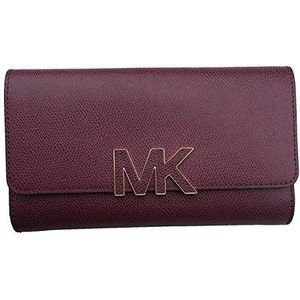Michael Michael Kors Florence Leather Large Billfold Wallet (One Size, Plum (2776) / Gold)