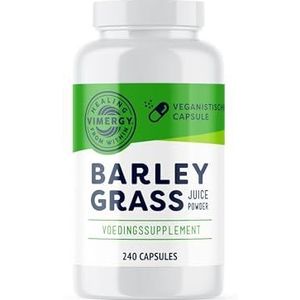 Vimergy Gerstegrassap Capsules, 30 Doseringen – Supergroenten uit Gerstegrassap Poeder – Mix Zonder Antiklontermiddel, Vulstof, Smaakstof of Suiker – Veganistisch, Non-GMO en Glutenvrij, 240 Capsules