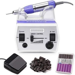 Elektrische nagelvijl, Elektrische nagelboormachine, professionele 30000 RPM manicureboor for acrylnagel, verlenggellak voor zowel natuurlijke als kunstnagels (Color : Purple, Size : A)