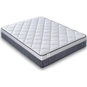 NATURELITS Matras voor tweepersoonsbed, omkeerbaar, 160 x 200 cm, hoog comfort, hypoallergeen, mijtdicht en ademend, MemoryVex Visco, gemiddelde hardheid, model Xstar hoogte 30 cm